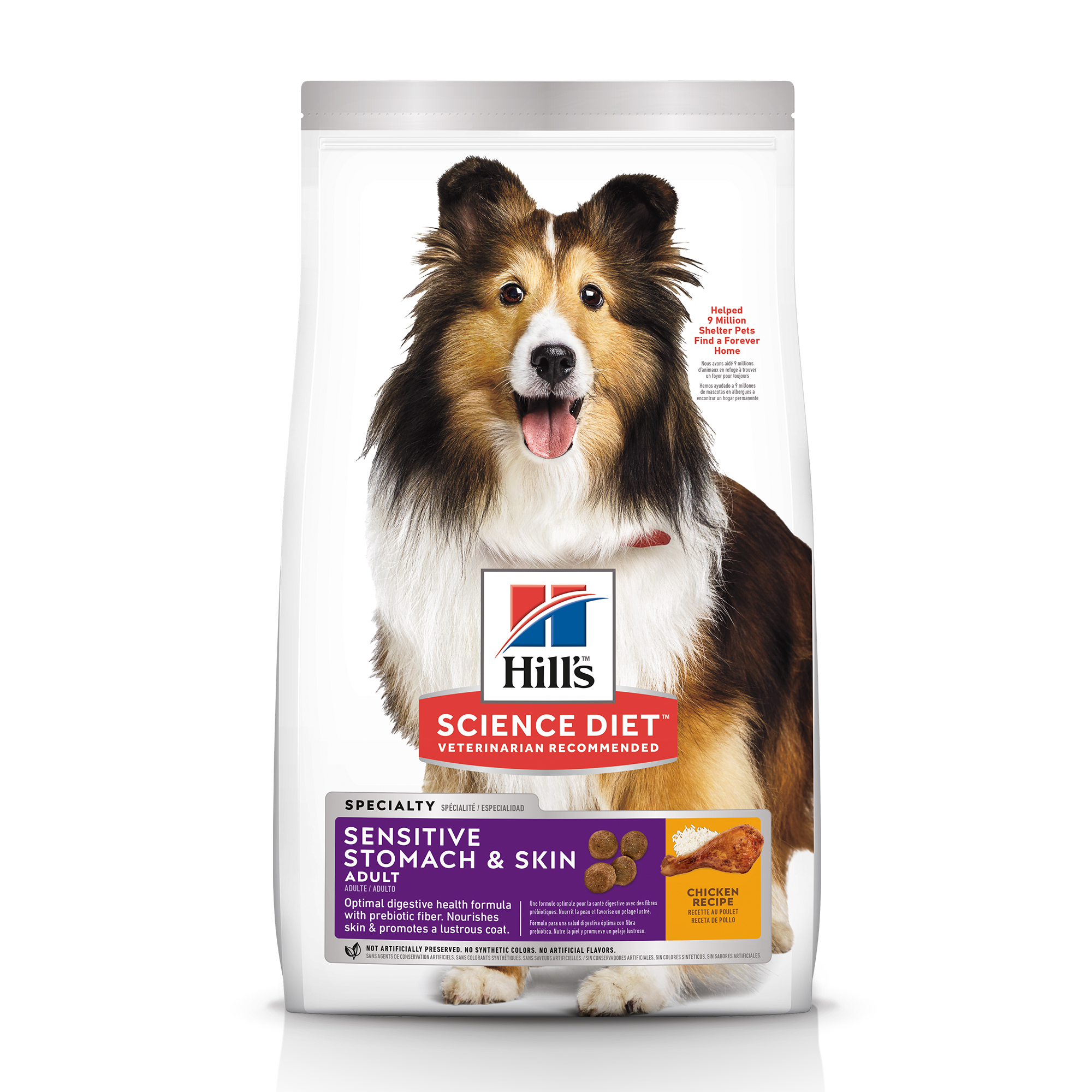 Hill's Science Diet Adult Sensitive Stomach & Skin Dry Dog Food, Chicken Recipe (Dry) - 13.6 kg bag
