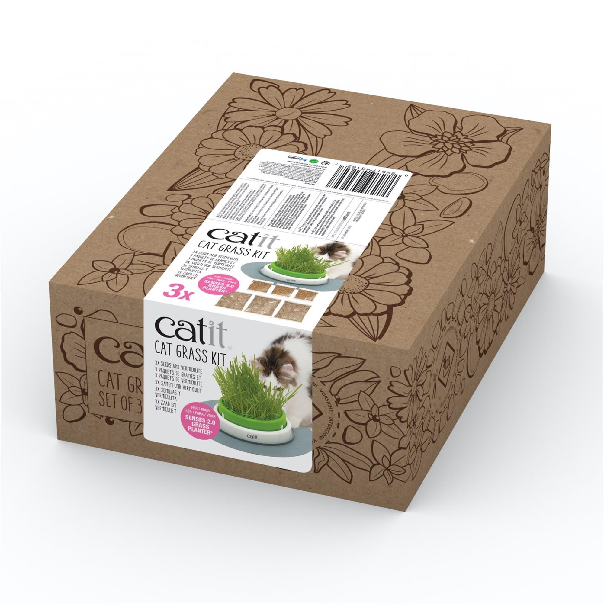 Catit Senses 2.0 Cat Grass Kit - 3 Pack