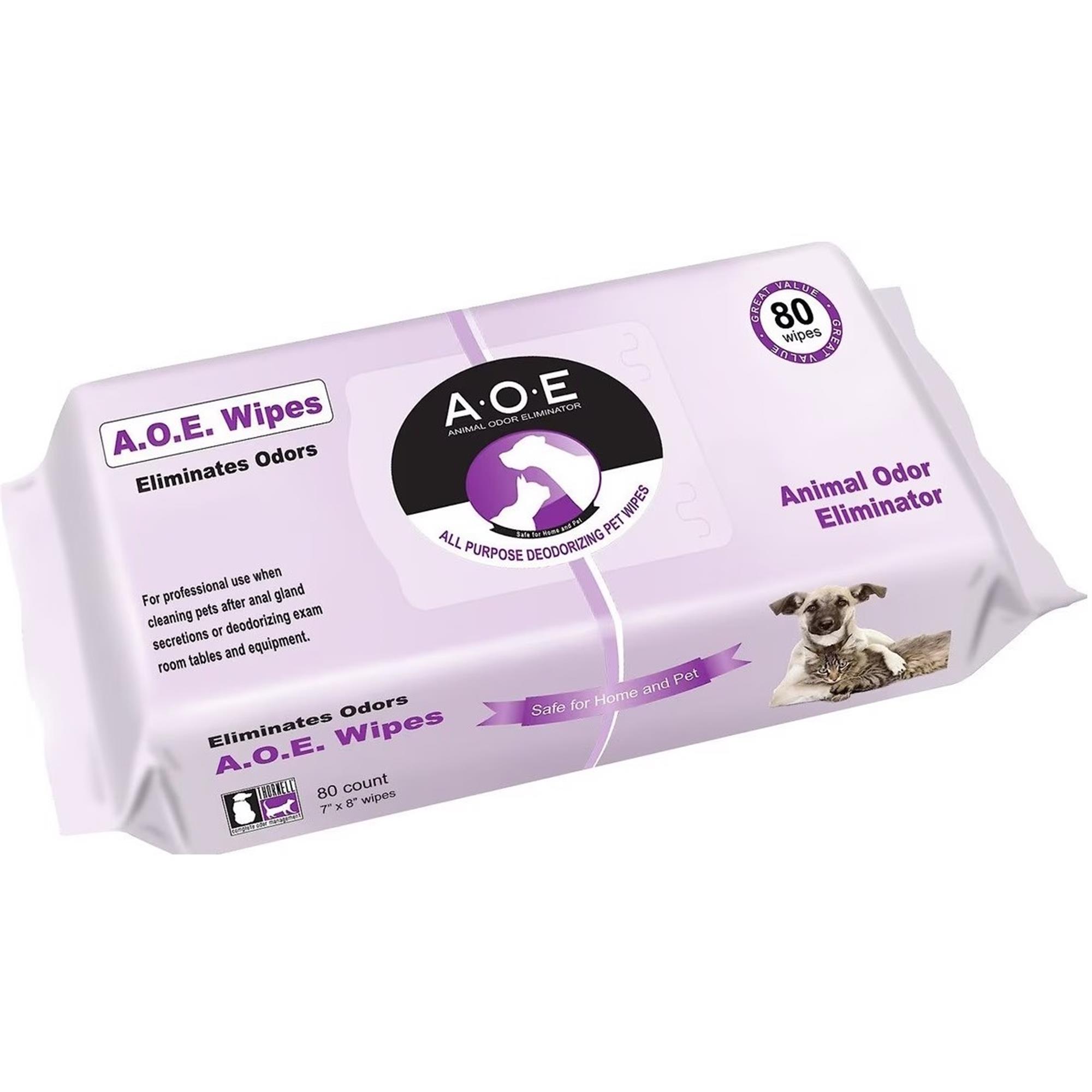 AOE Animal Odour Eliminator Deodourizing Wipes - 80 Wipes