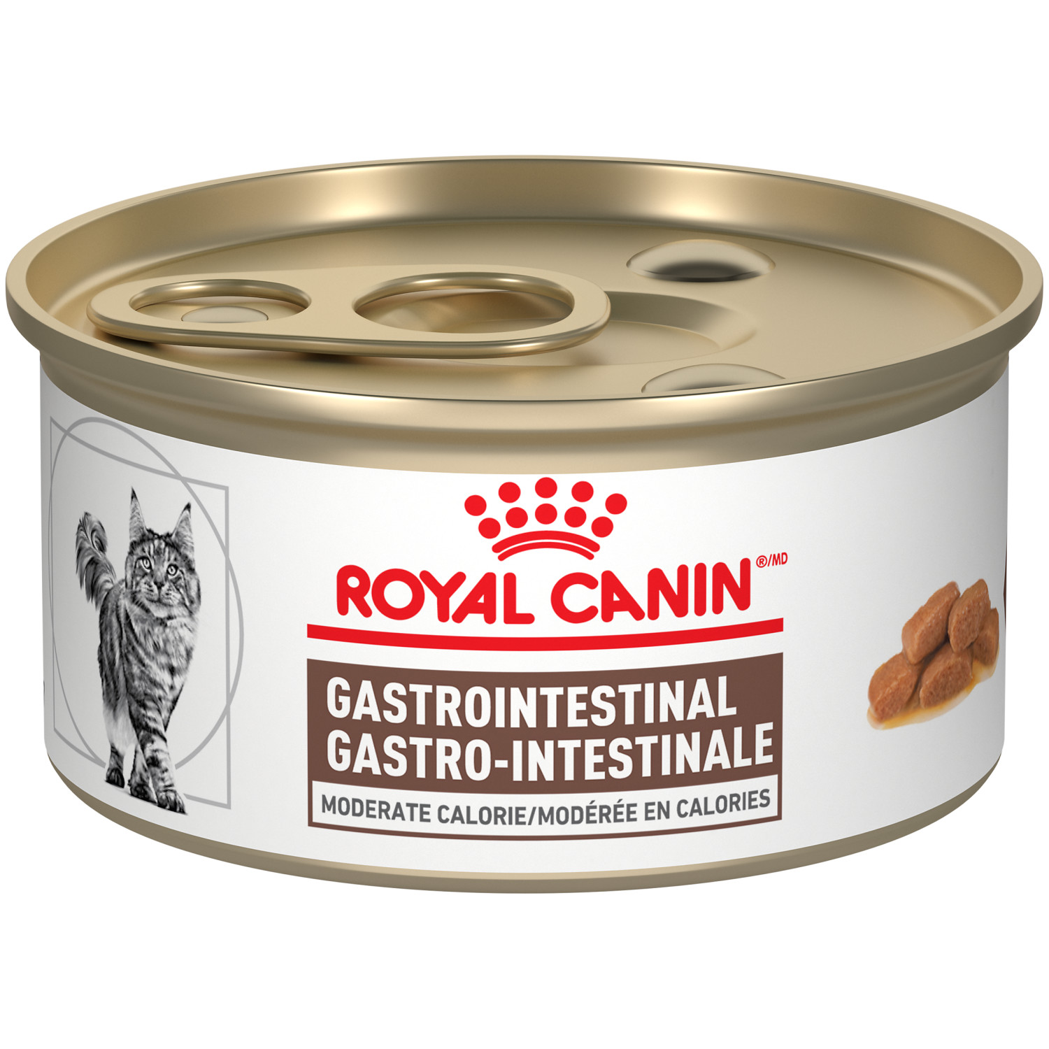 Royal Canin® VETERINARY DIET® Feline Gastrointestinal Moderate Calorie™ Thin Slices in Gravy Canned Cat Food (Wet) - 24x 85 g