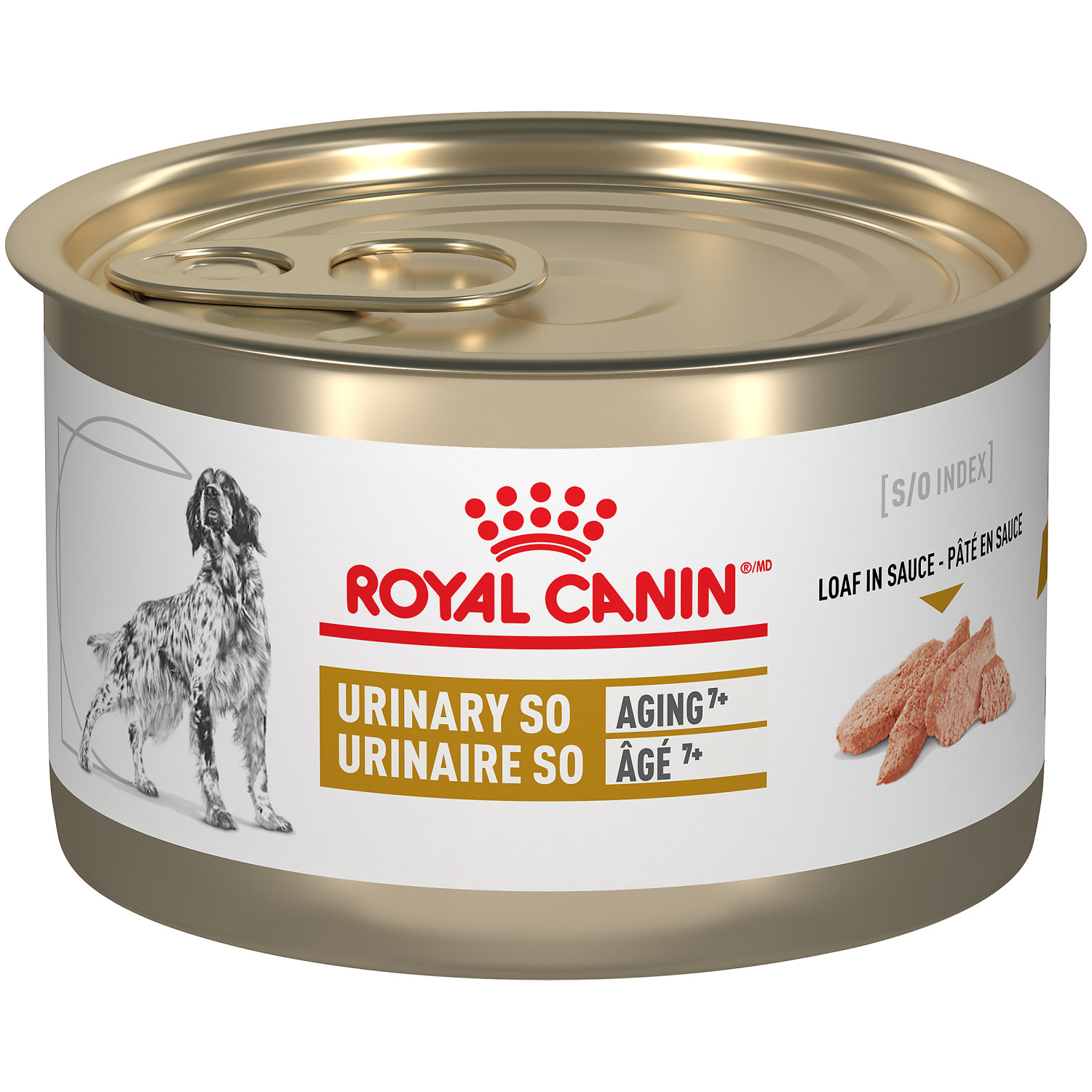 Royal Canin VETERINARY DIET Canine Urinary SO® Aging 7+ Canned Loaf in Sauce Dog Food (Wet) - 24x 150 g